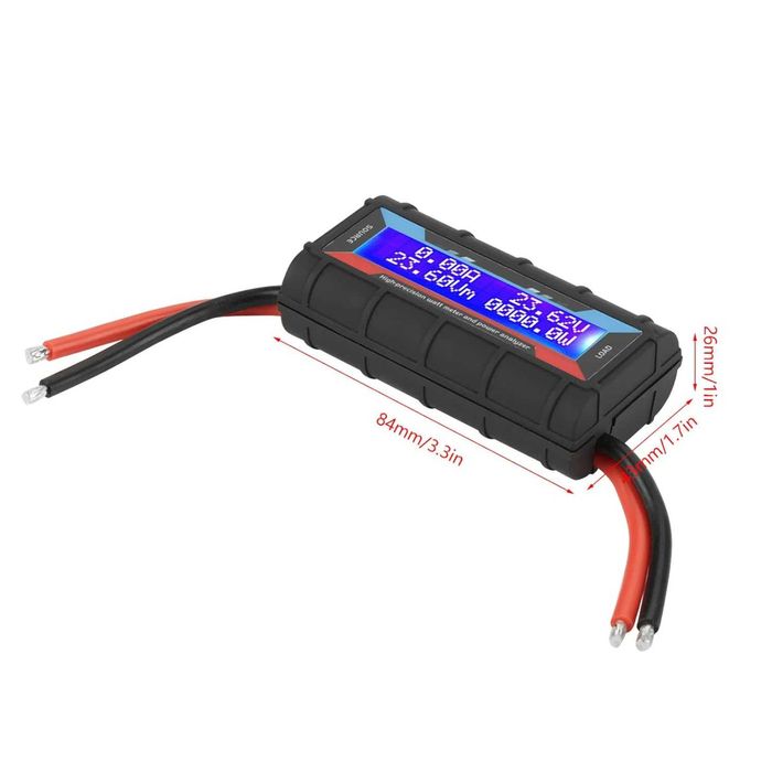Wattmetru RC digital Voltmetru Ampermetru DC 6-60V 100A