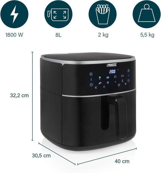 Air Fryer Princess 8L – Rapid, eficient, ușor de curățat