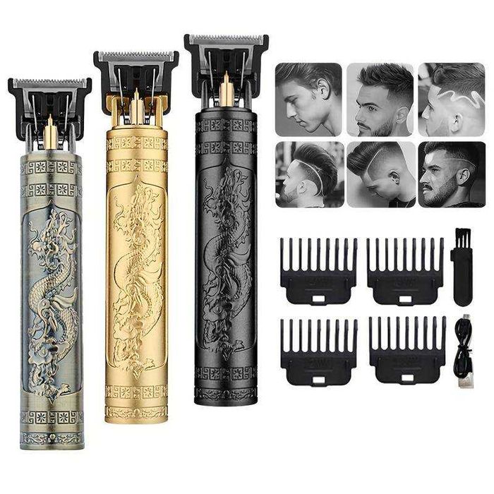 Masina tuns retusat barba perciuni acumulator schimbabil incarcare la USB 5V. 4 distantieri. Trimmer electric profesional cu baterie de litiu,