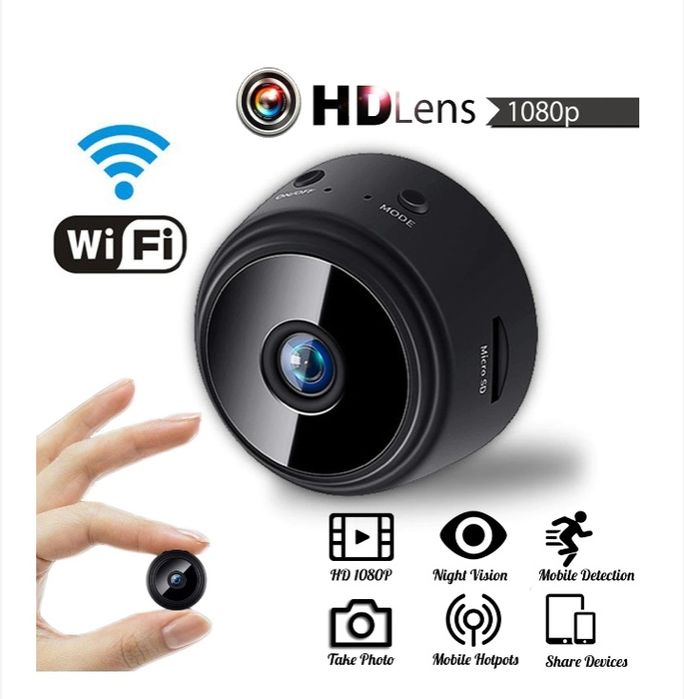 Безжична WiFi мини магнитна камера, домашна охрана
