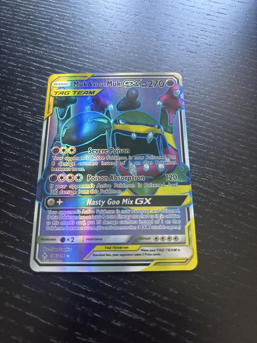 Carte pokemon Muk&Aloan Muk GX
