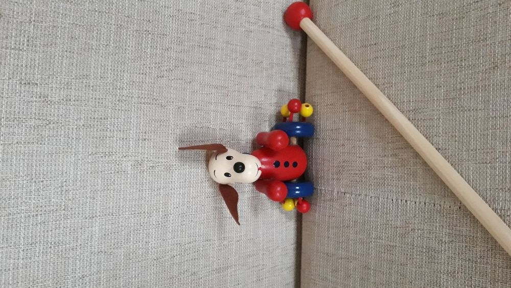 Детски дървена буталка / дърпалка - животни