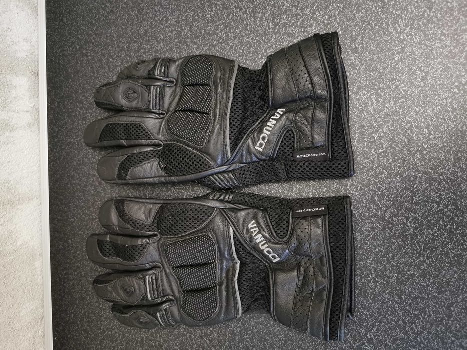Mănuși moto piele  si textil marca Vanucci marime 3XL