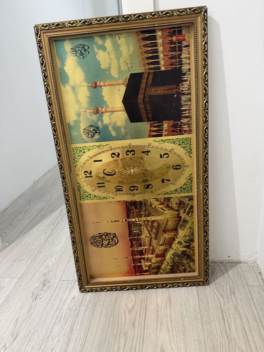 Картина с часами, б/у,