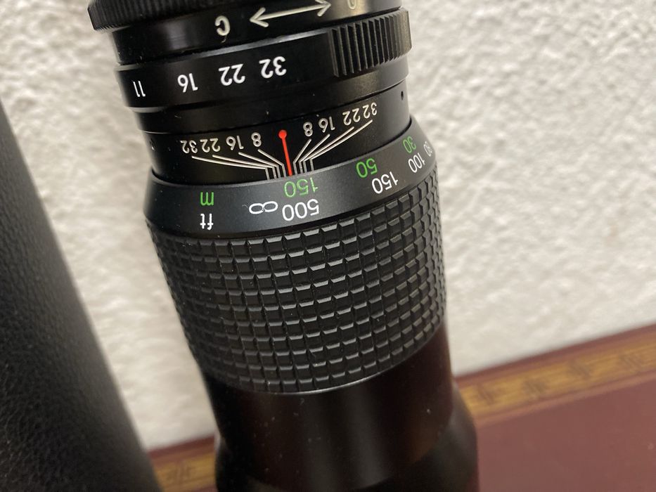 Винтидж телеобектив 500mm Япония 1980те с калъф обектив фотоапарат