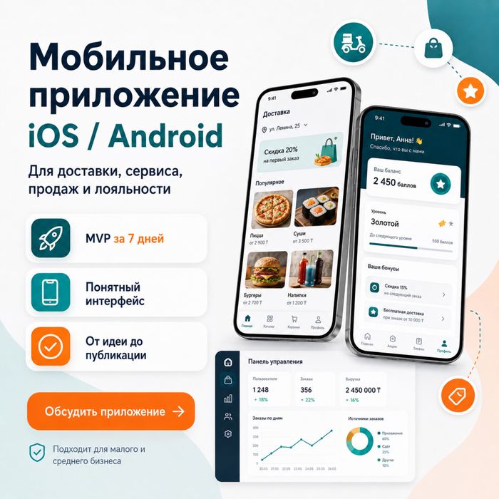 Создание сайтов, приложений, агентов