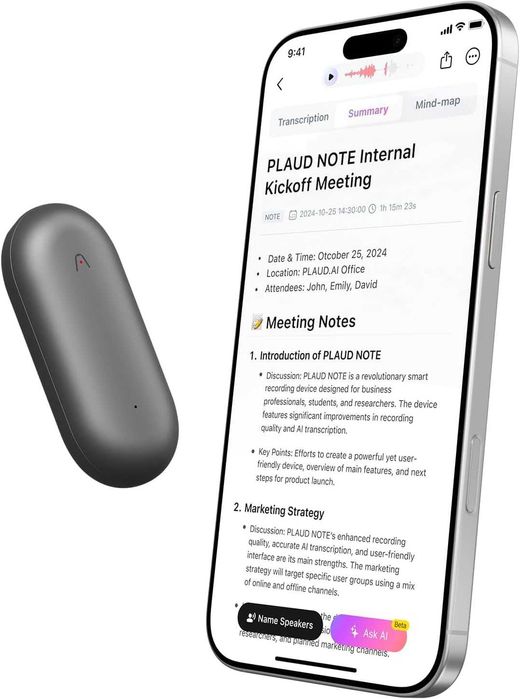 Диктофон с искусственным интеллектом PLAUD NotePin! Новый запечатанный