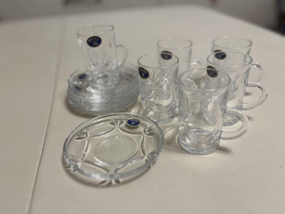 Set ceai Cristal Bohemia - nou