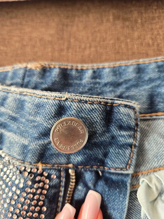 Дънки с камъни Pull&Bear