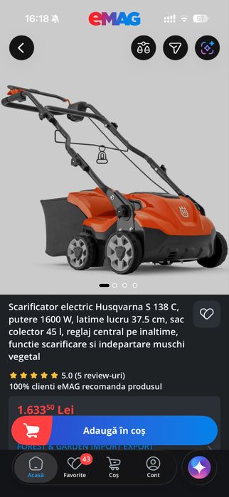 Scarificator Husqvarna S138C