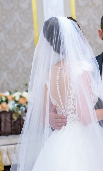 Rochie de mireasa Pollardi Gabbiano A-line/printesa,perle