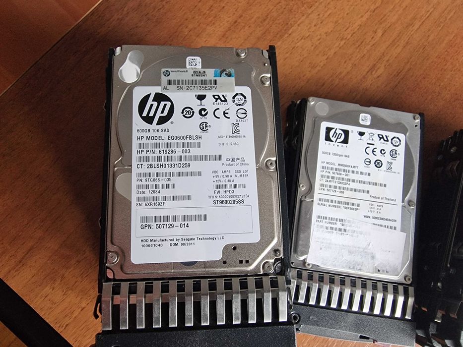 Hard Disk HP SCSI  600GB / 500GB / 450GB SAS 2.5" 10K RPM + caddy HP
