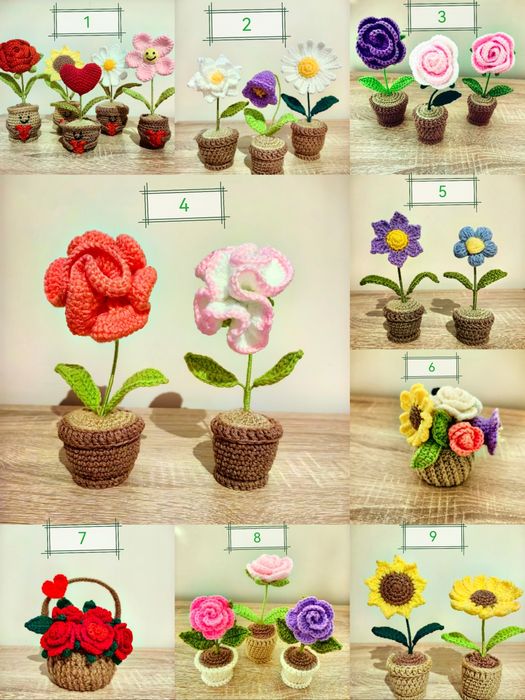 Плетени цветя на една кука