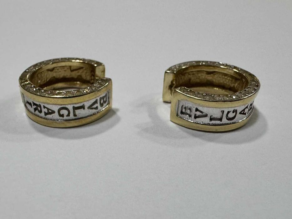Златни обеци BVLGARI 14 K 585/ 6,18 гр