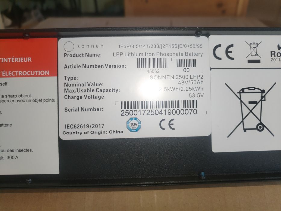 Baterii sistem fotovoltaic, Lifepo4, 48v 2.5 Kw