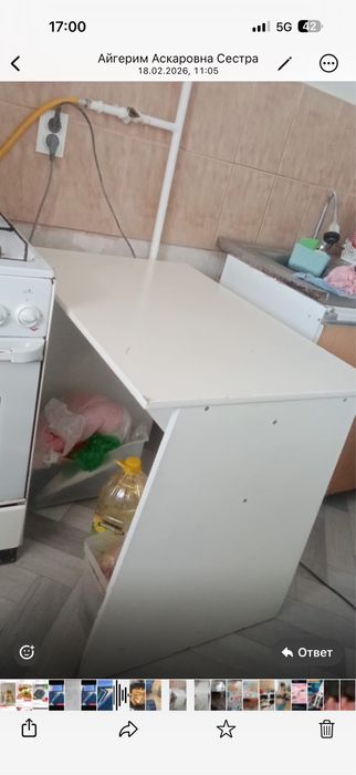 Стол белый мдф б/у