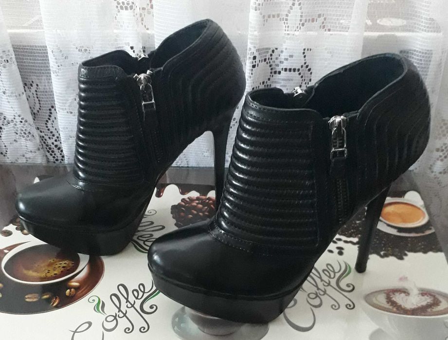 Дамски обувки висок ток естествена кожа от Дарис