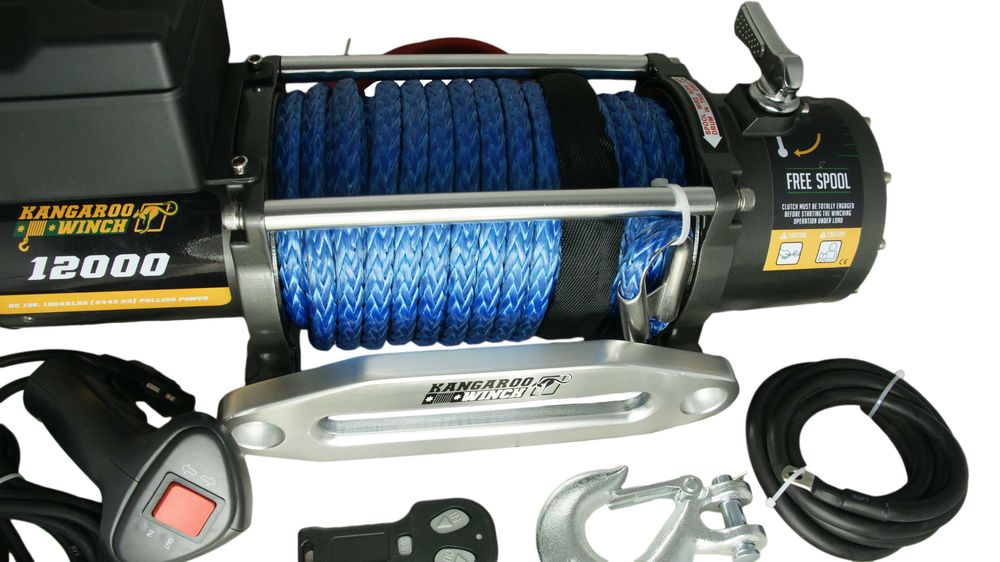 Лебедка KangarooWInch (PowerWinch) K12000 SR със синтетично въже