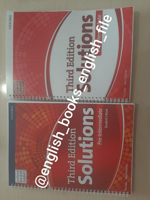 Английский книги. Solutions. English file. Elementary. Pre-intermediat