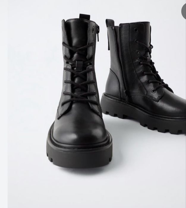 Боти Zara естествена кожа