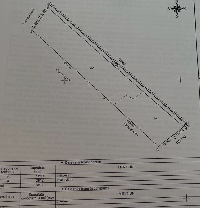 Teren la DN73 suprafata de 3911 m2