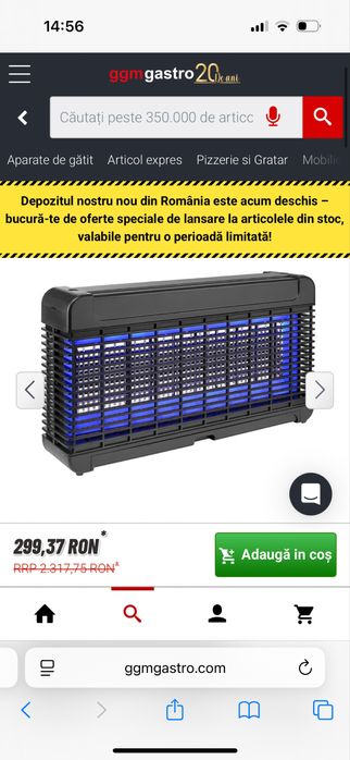 Lampa electrica Aparat impotriva insectelor pentru 300m2-13Watt-negru