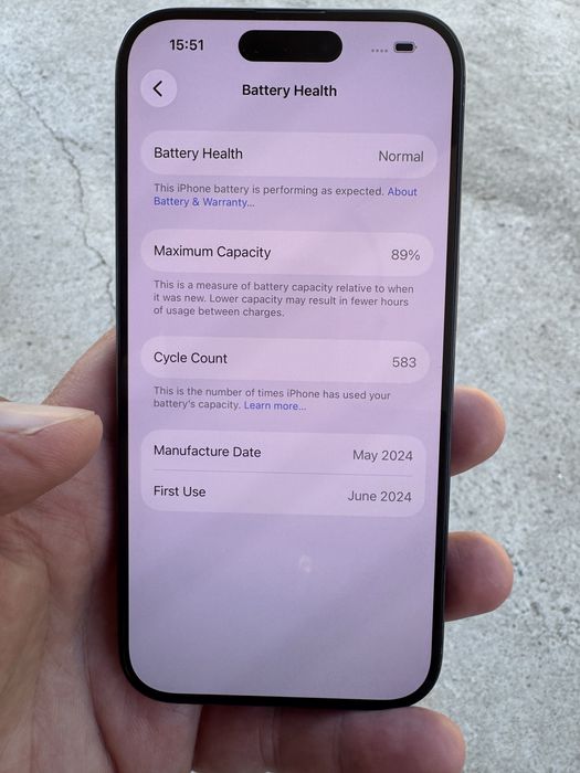 iPhone 15 Pro 128GB  89% батерия