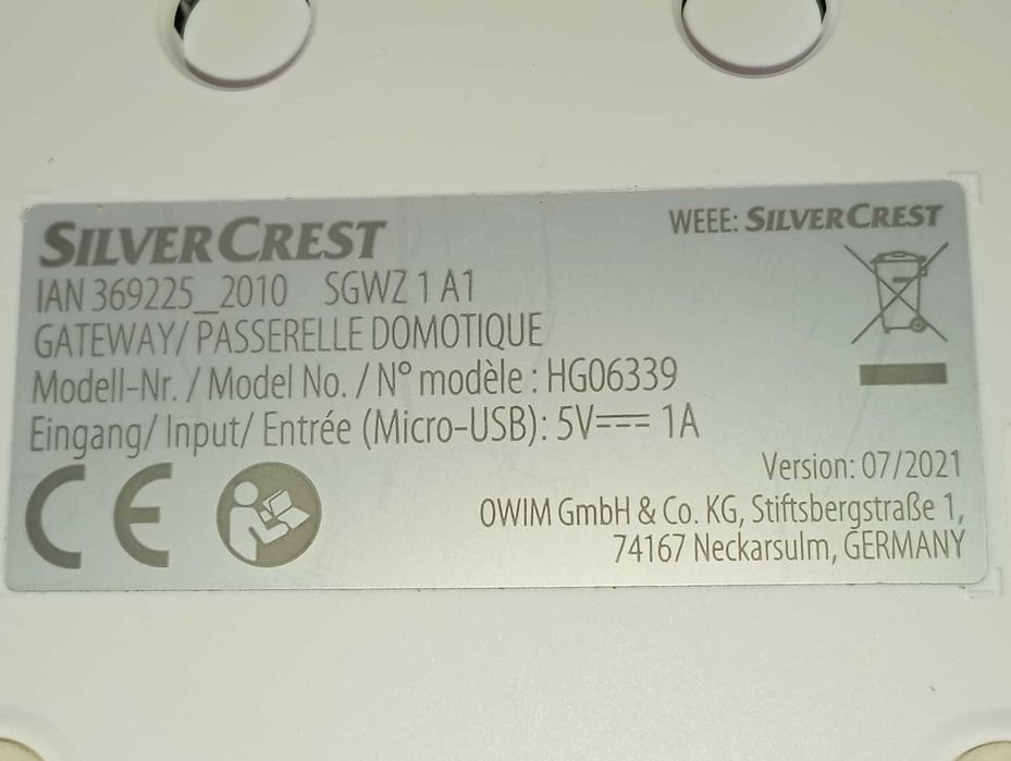 Gateway Zigbee SilverCrest