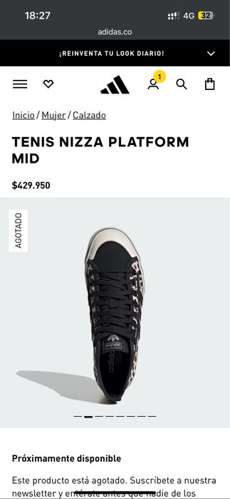 Кеды Adidas nizza platform