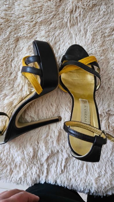 Sandalecu platforma, Nalia Varam ,din piele