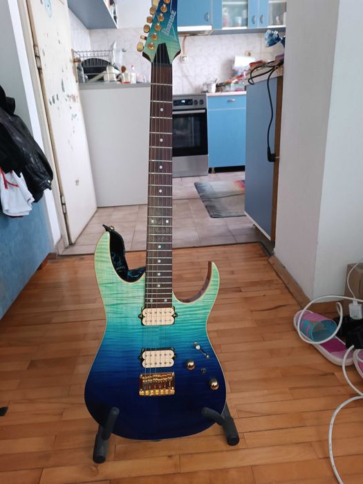 Продавам ел китара Ibanez RG-42 Blue Reef Gradation/DiMarzio