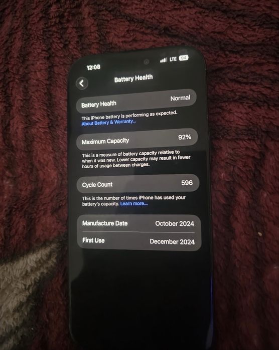 iPhone 16 Pro Max 256GB / Battery 92% / Full funcțional / Negociabil