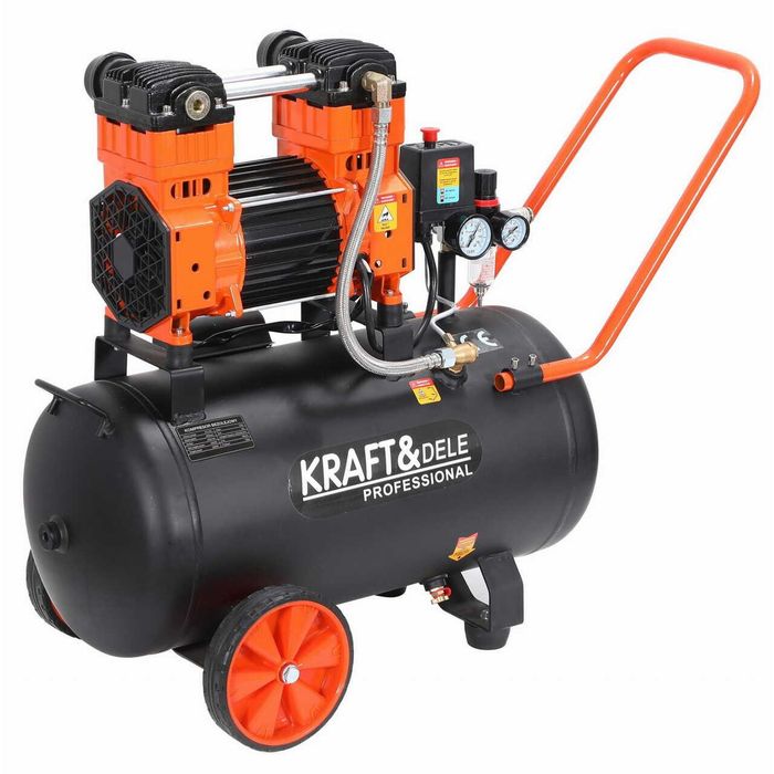 Compresor aer, fara ulei, capacitate 50 litri, 2200 W, silentios, 10
