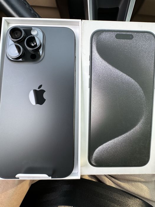 Iphone 15 pro max 1 trb black titanium черный