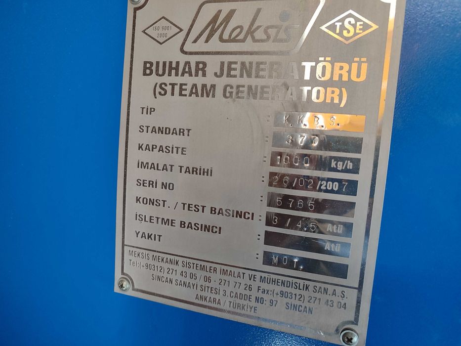 Парогенератор MEKSIS KMBS-1000