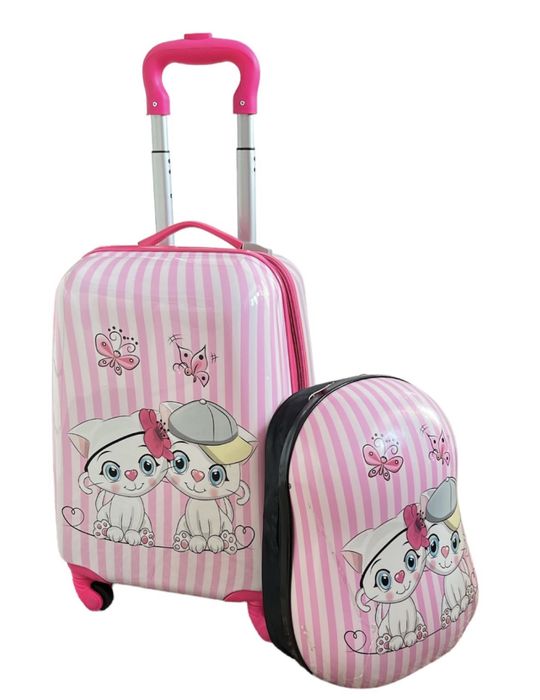 Детски куфар за ръчен багаж+раница 46x30x21 см | ABS, 4 колела 360°