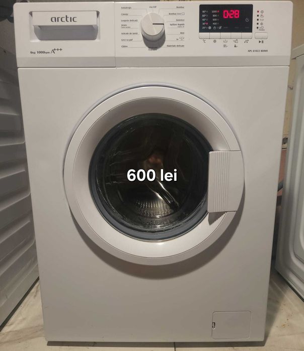 Mașini de spălat rufe (6kg, 7kg, 8kg,9kg,11kg) | Stoarcere 1200-1600 RPM | Prețuri 600 - 1200 Lei
