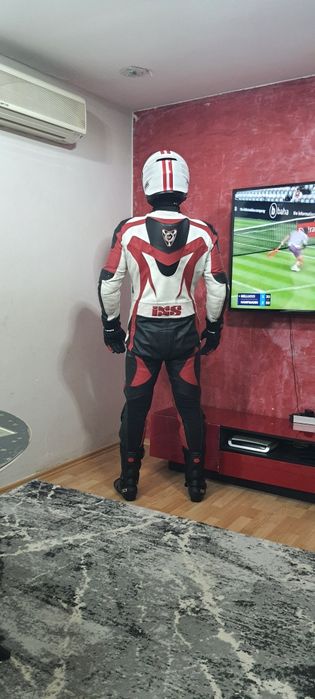 Costum combinezon moto piele IXS marimea 54