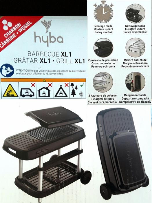 GRĂTAR Hyba XL1 cu roti NOU + BONUS - 295 Lei