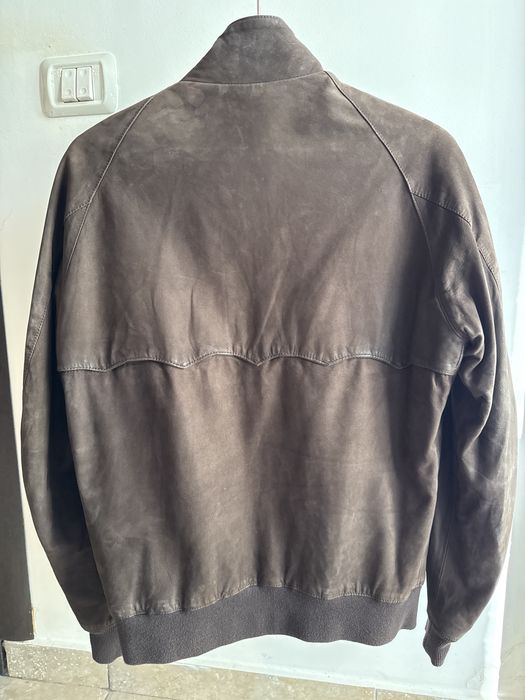 Geacă Baracuta G9 Harrington Four Climes piele întoarsă - Made in Italy - Mărimea 38 (S/M)