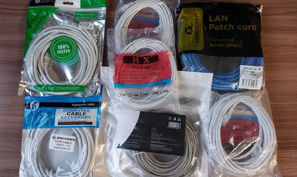 Lan кабель, лан кабель для интернета 1м, 5м, 10м, 20м разные