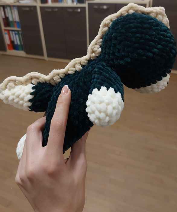 Плетена играчка амигуруми драконче