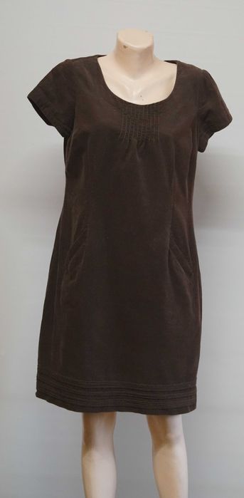 Rochie Boden maro catifea reiata marimea  12UK