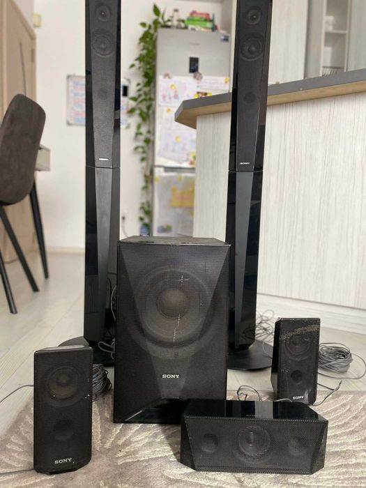 Sony 5.1 система с колони и активен субуфер