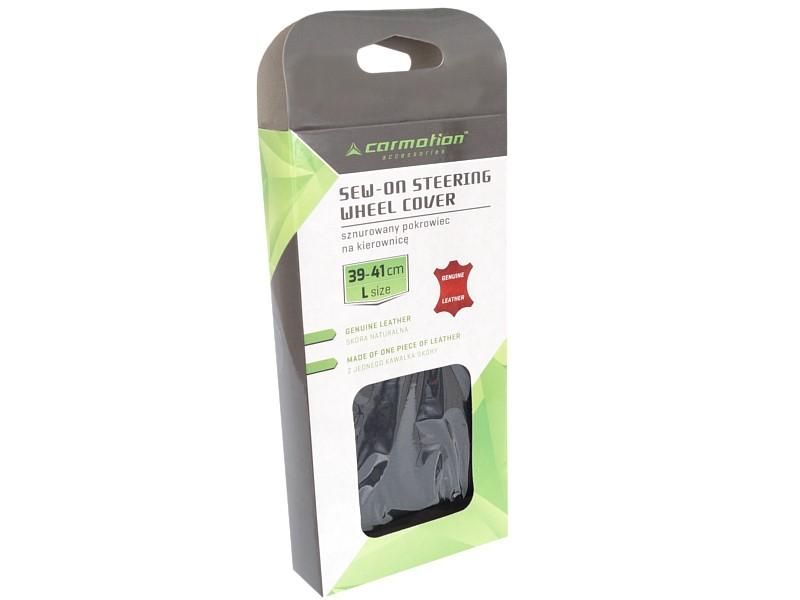 калъф за волан шиещ 39-41см от 1 секция естествена кожа черен ...