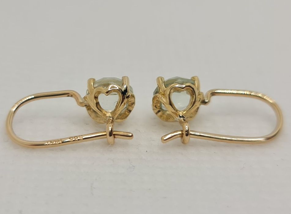 Cercei aur galben 14k ametist natura creat nanual