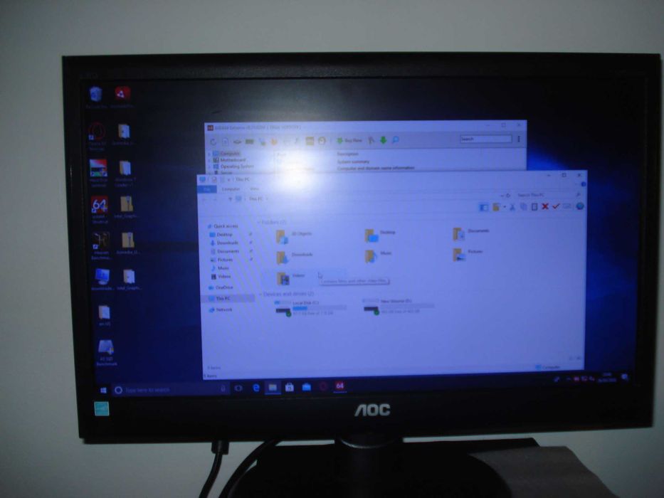 monitor aoc e950swn 18.5" led 18w 1366x768 cablu vga + alimentare