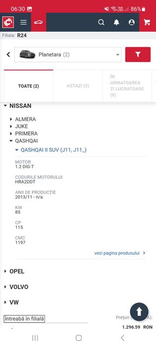 Planetara mazda cx3,opel antara,ford focus,vw polo,honda