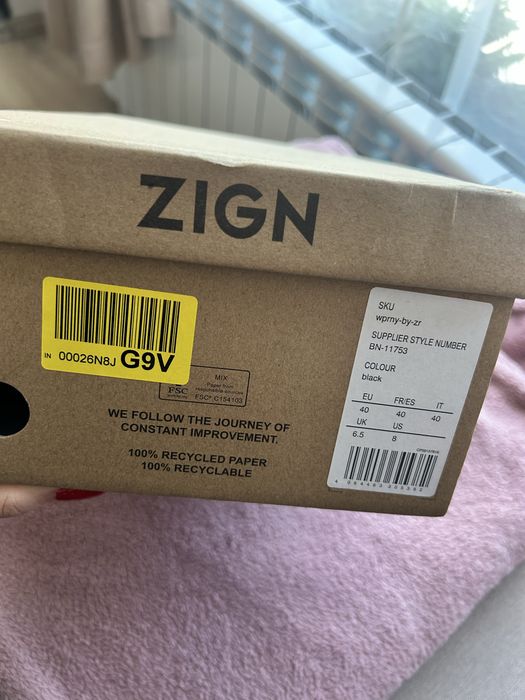 Обувки на ток ZIGN, размер 40