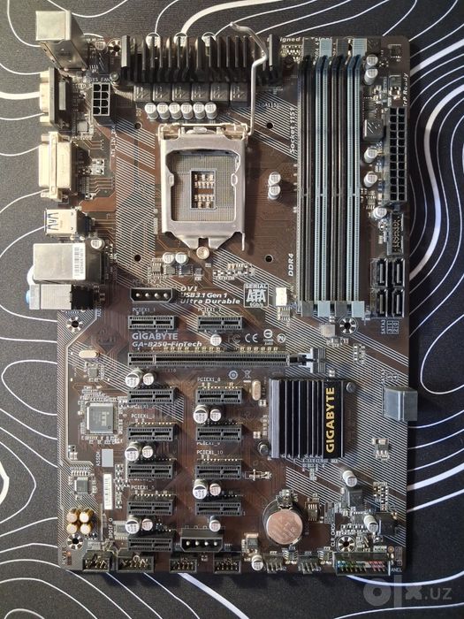 Продается мат. плата Gigabyte b250 fintech + g3930